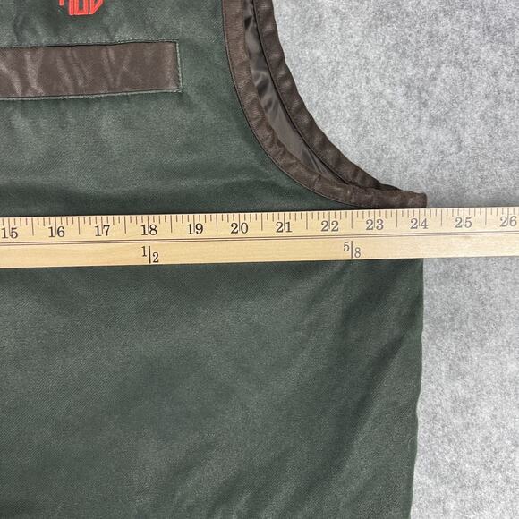 Vintage Cabelas Vest Mens XL Green Button Canvas Lined Workwear Utility Outdoor - Picture 8 of 15